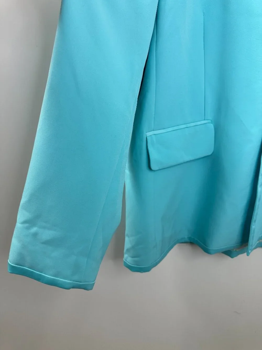 Johnny Wujek Suit Blazer Satin Trim Floral Lined Jacket Oversized Wedding Party - Picture 3 of 13